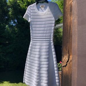Michael Kors white stretch knit dress